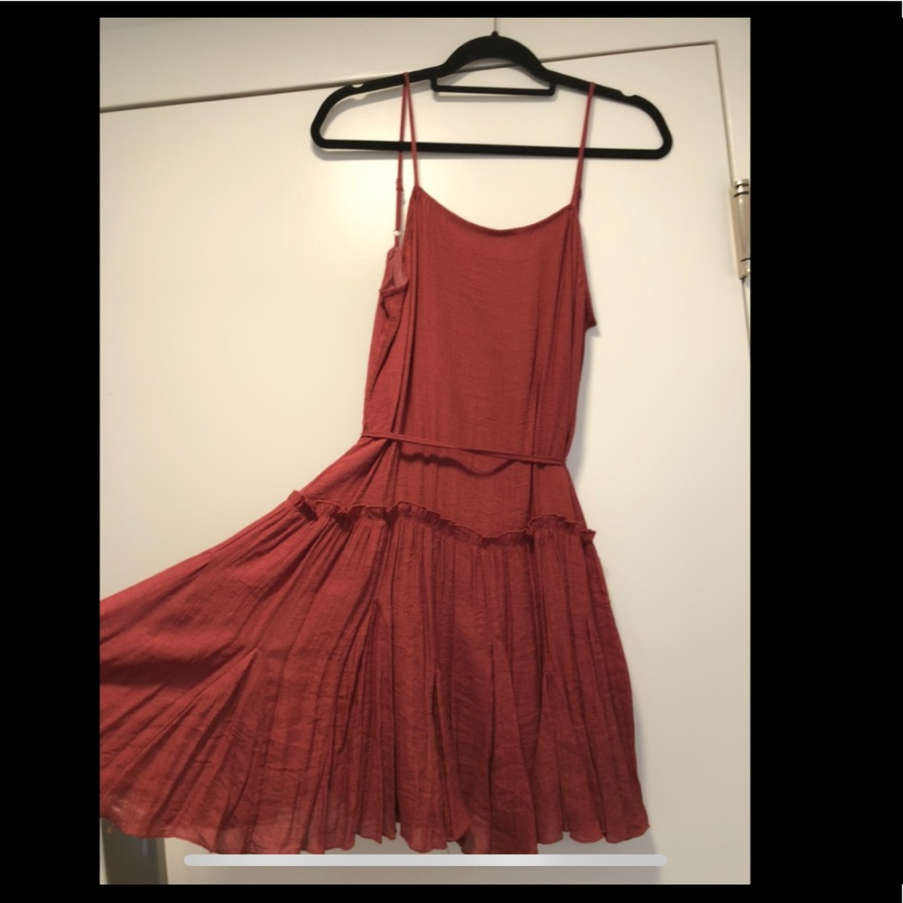rust colored summer dress